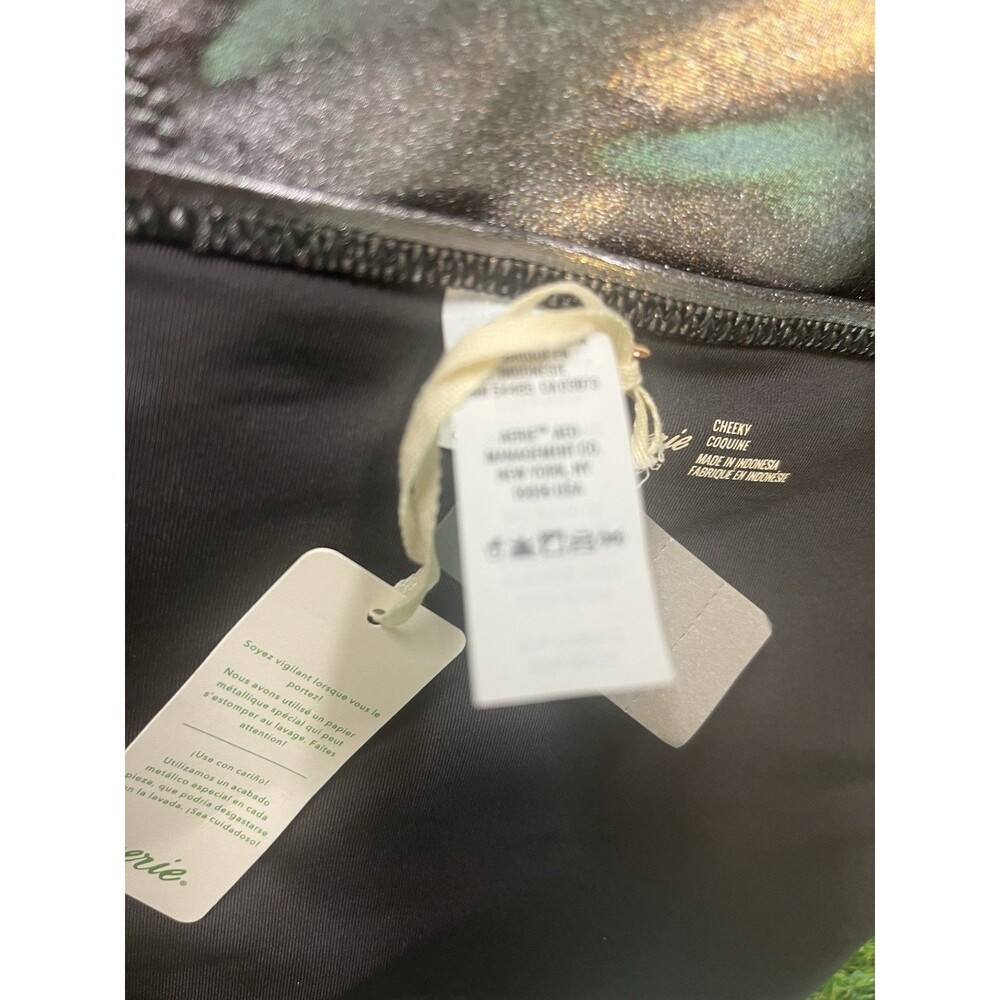 Aerie Metallic Silver Bikini Set Size L Festival Rave Pool Party NWT Must See - Picture 12 of 12